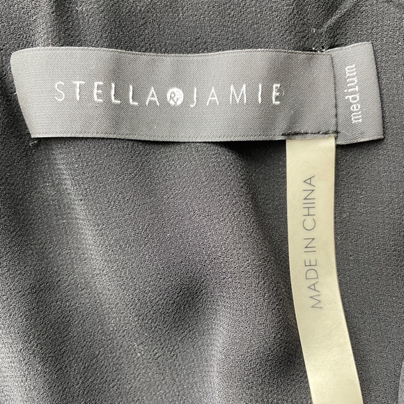 Stella Jamie black and white silk satin midi dress. Size M. - Picture 4 of 4